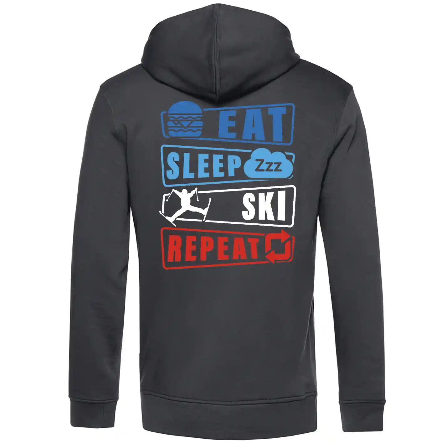 Val Gardena Eat Sleep  Ski Repeat Zip Hoodie
