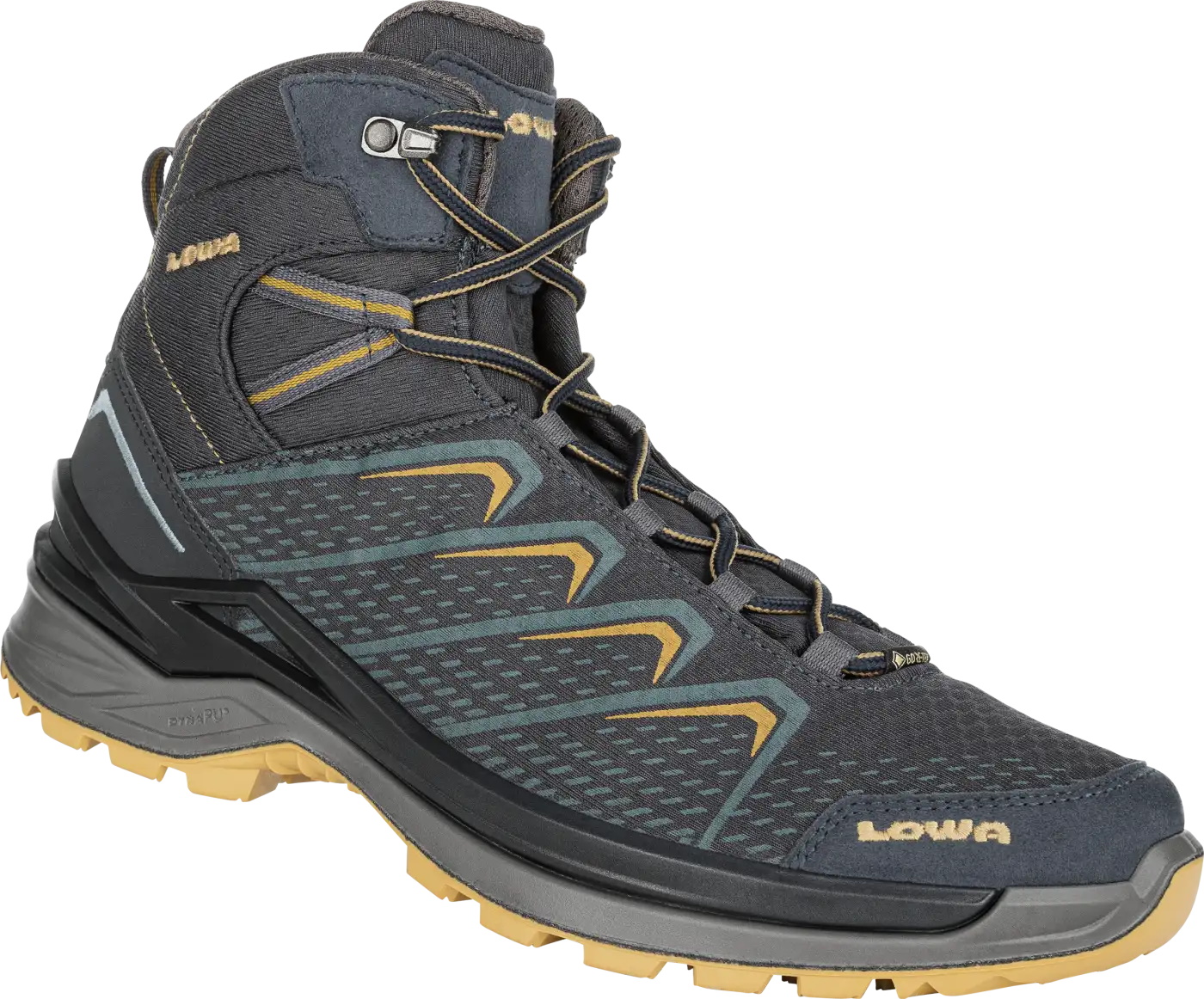Lowa Lowa Ferrox Pro GTX Mid 9785 blu acc. senape 11.5 Gardena Mountain Sports